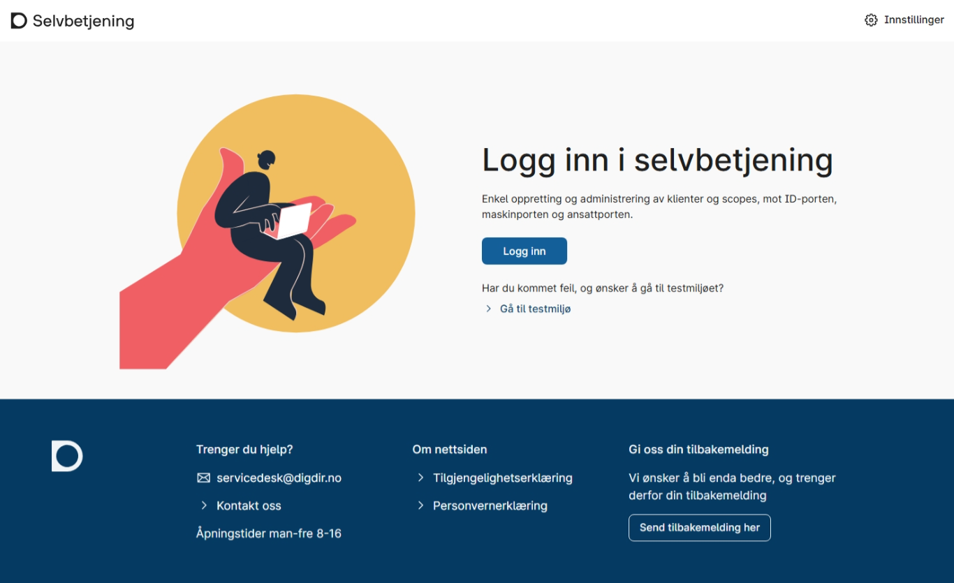 Gå til selvbetjening